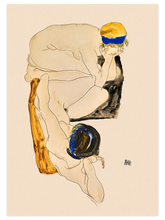 Egon Schiele  Two Reclining Figures - Art Print